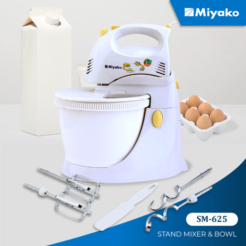 Miyako SM-625 Egg Beater Electric Stand Mixer Machine with Bowl