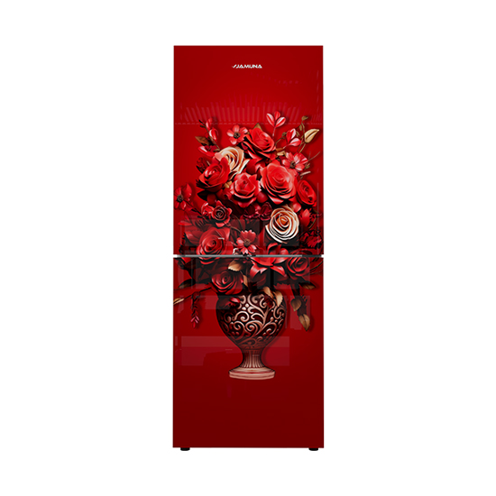 Jamuna JE6-BM2F6QD Red Flower Refrigerator 266 Liter