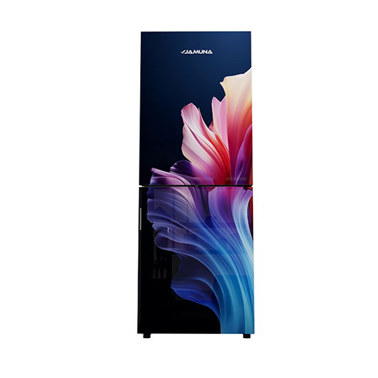 Jamuna JE6-BM3J8QD Blue Hibiscus Refrigerator 308L