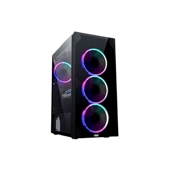 OVO X10 ARGB Mid-Tower Gaming Casing - Black