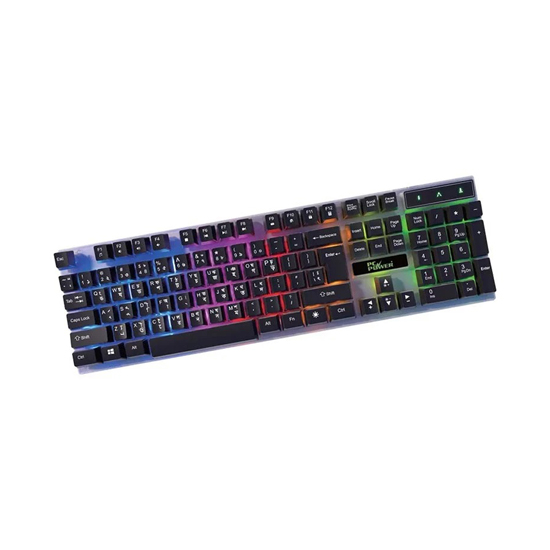 PC Power L801TA RGB Rainbow Glow Wired Gaming Keyboard with Bangla