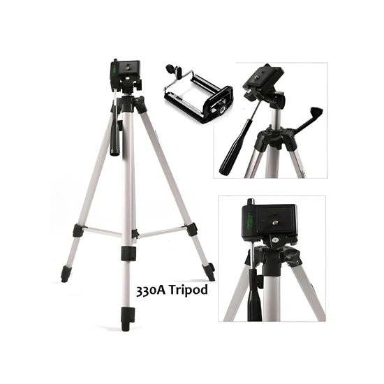 Tripod 330A Professional Camera Tripod With Mobile Holder