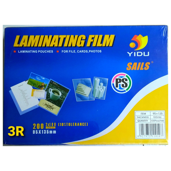 Yidu 3R Laminating Pouch Film 100 Sheets Box