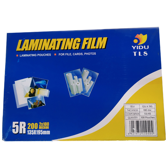 Yidu 5R Laminating Pouch Film 100 Sheets Box