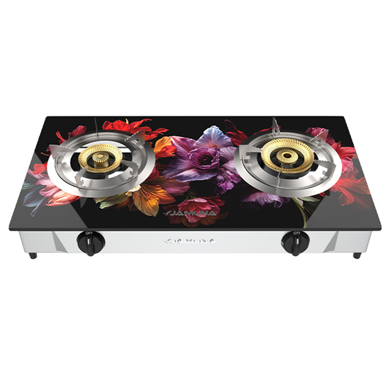 Jamuna JGS-GB12G Floral Brass Burner LPG-NG Gas Stove