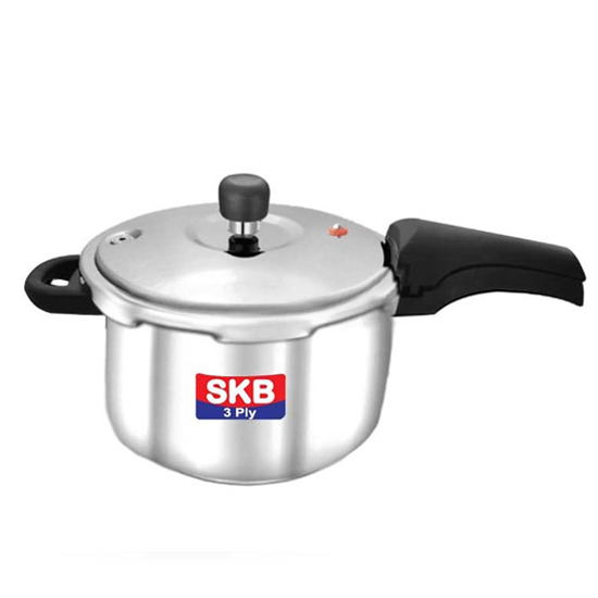 SKB 3 Ply Long Handle Stainless Steel Pressure Cooker 6 Ltr