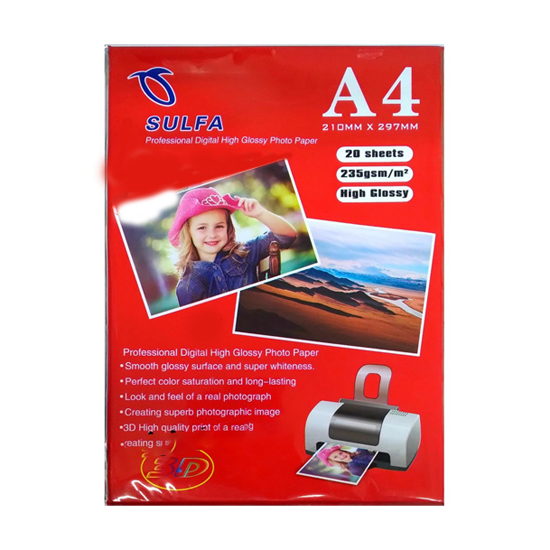 Sulfa Photo Paper 235GSM Digital High Gloss