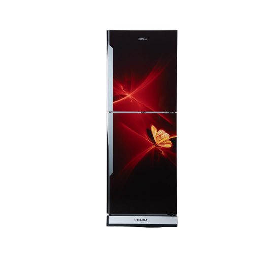 KONKA Refrigerator-KRB-307VB-3D Red Butterfly, Bottom Freezer (307 LTR)