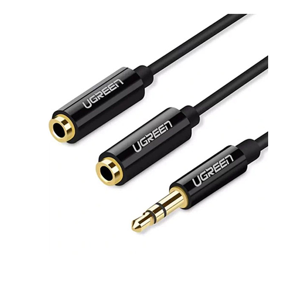 UGREEN AV134 (20816) 3.5mm Male To 2 Female Audio Cable 20cm