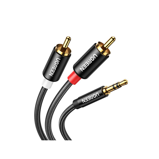 UGREEN AV116 (10590) 3.5mm Male To 2RCA Male Cable 3M