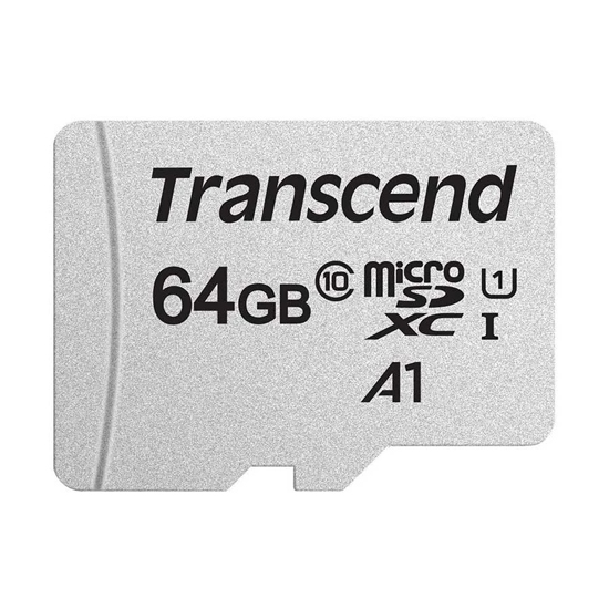 Transcend TS64GUSD300S 64GB MicroSDXC/SDHC UHS-I U1 Memory Card without Adapter