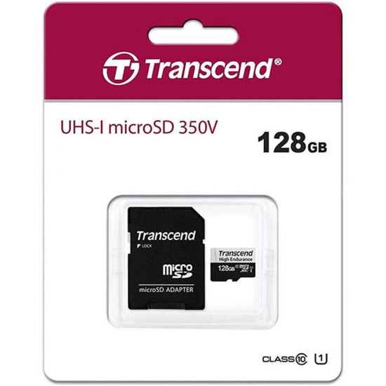 Transcend microSDXC TS128GUSD350V 128GB Micro SDXC Class 10 UHS-I U1 Memory Card