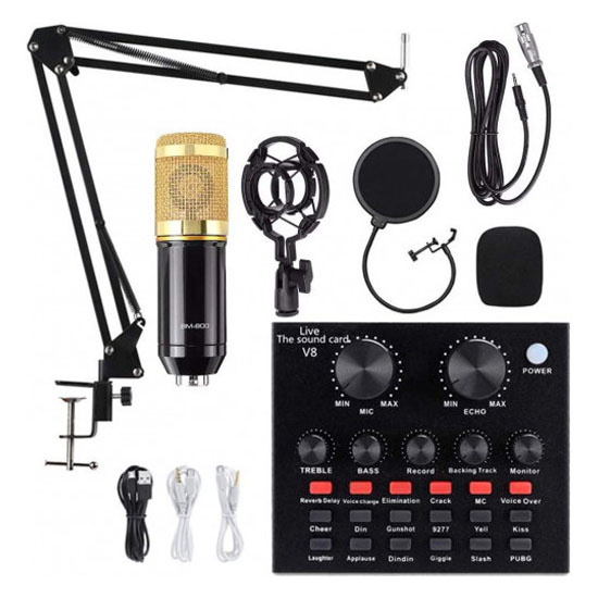 Moxx BM-800 Combo With V8 Live Sound Card