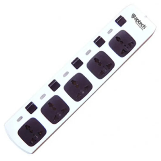 Aptech AP-500 3 Pin 5 Port Power Strip 2 Meter