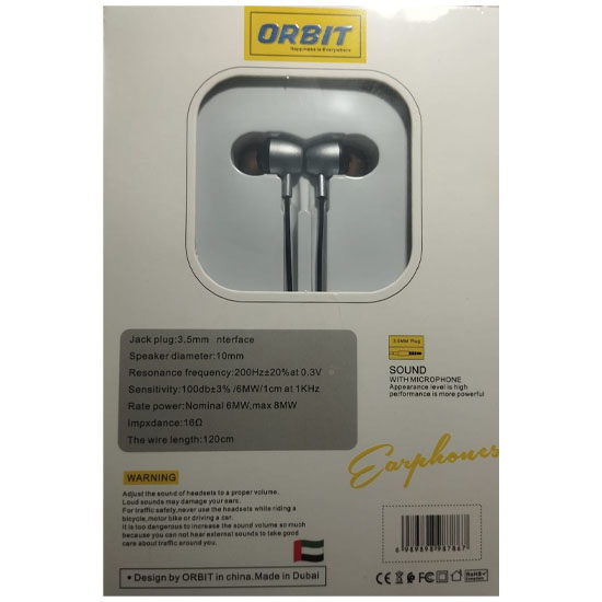 Orbit ORB-786 Headphone 1.2M Wired Earphone