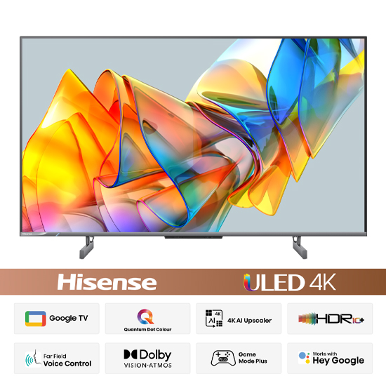 Hisense 43U6F3 Smart Android 4K ULED Google TV 43" Bezelless