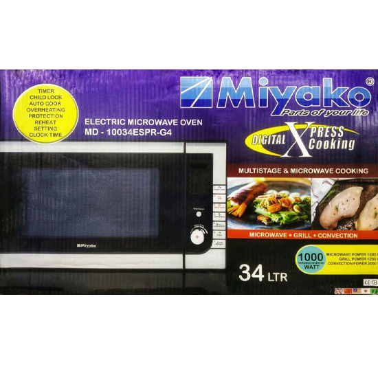 Miyako MD-10034ESPR-G4 34L Micro Convection Oven