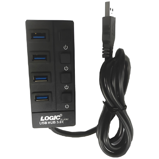 Logic XL-5067 USB HUB 3.0 4 Port 5GBPS Black