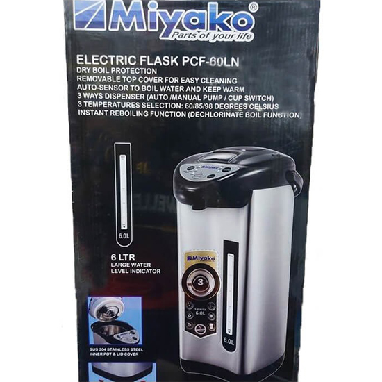 Miyako PCF-60LN Large Households & Offices 6 Liter Electric Flask