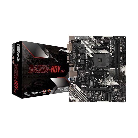 ASRock B450M-HDV R4.0 DDR4 AMD Motherboard