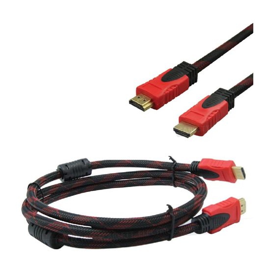 HDMI Cable Round Black+Red 1.5M