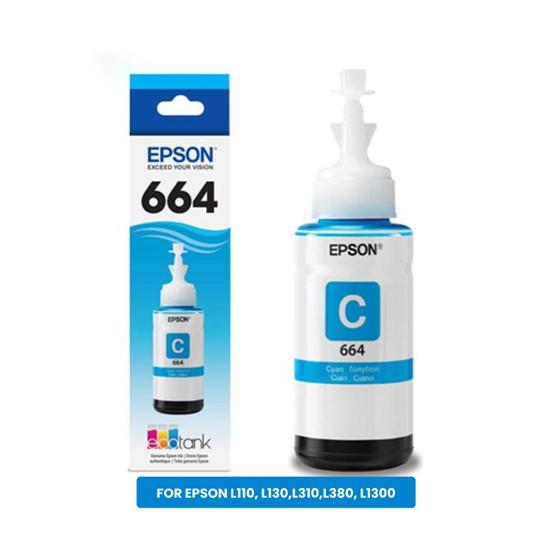 Epson T664 Cyan Ink Bottle