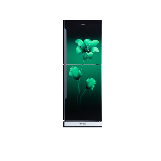 KONKA Refrigerator-KRB-270VB-3D Green Lily, Bottom Freezer (270 LTR)