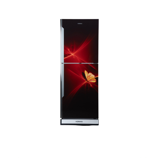 KONKA Refrigerator-KRB-270VB-3D Red Butterfly, Bottom Freezer (270 LTR)