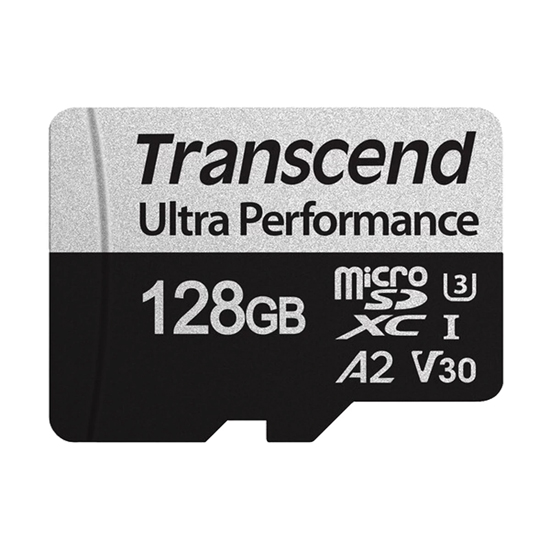 Transcend microSDXC TS128GUSD340S 128GB Micro SDXC Class 10 UHS-I U3 V30 A2 Memory Card