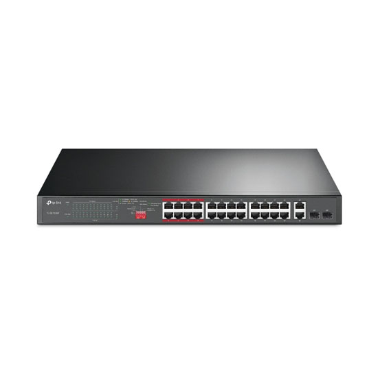 TP-Link TL-SL1226P 24 Port 10/100Mbps + 2 Port Gigabit Unmanaged PoE+ Switch