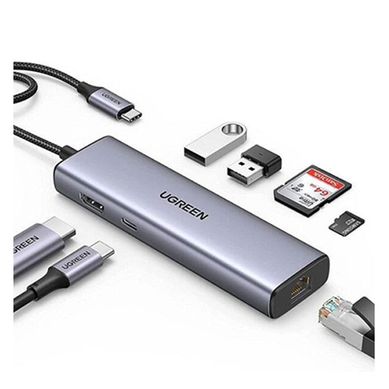 UGREEN CM512 Type C 7 In 1 Multifunction Adapter With 4K HDMI And Ethernet | 90568