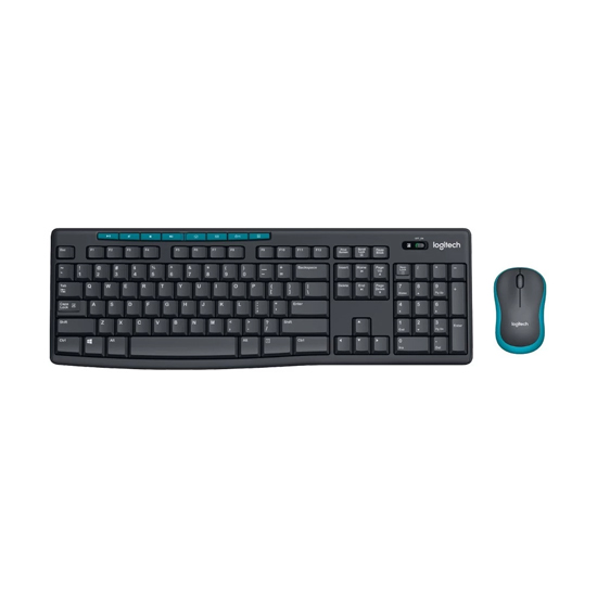 Logitech MK275 Black-Blue Wireless Combo Keyboard & Mouse
