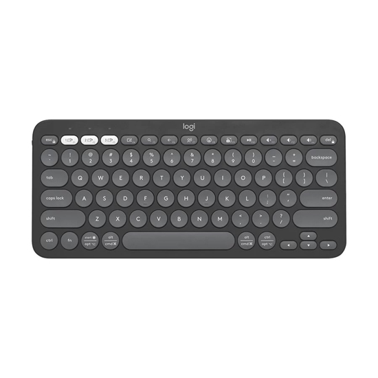 Logitech K380s Pebble Keys 2 Multi Device Pairing Tonal Graphite Bluetooth Keyboard