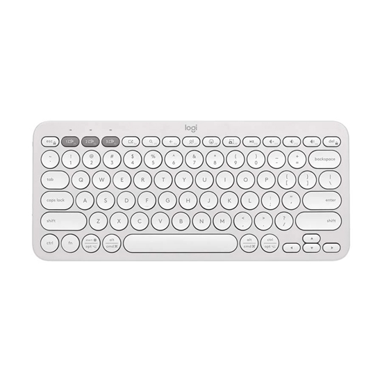 Logitech K380s Pebble Keys 2 Multi Device Pairing Bluetooth Tonal White Keyboard