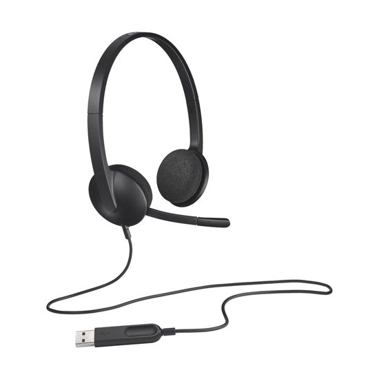 Logitech H340 USB Computer Headset with Noise-Cancelling Microphone