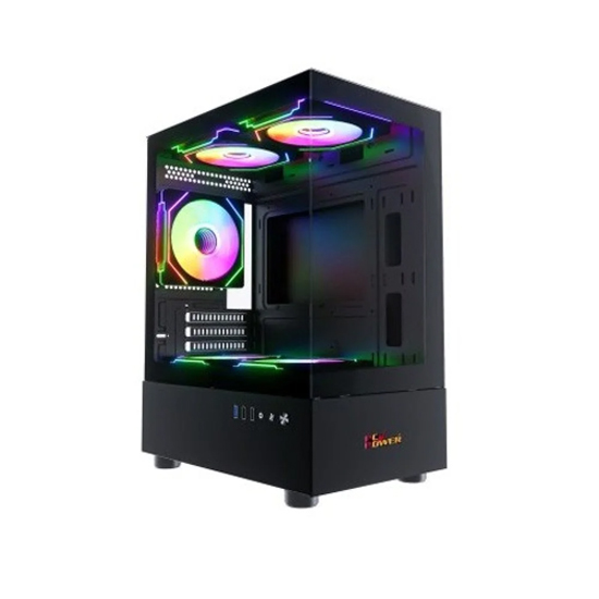 PC Power GS670 SKYVIEW V2 ARGB 3 Fans With 550W PSU Black ATX Gaming Desktop Casing