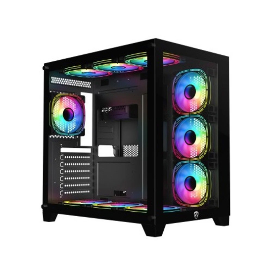 PC Power ICEBERG V2 Black Gaming Casing With 7 X ARGB Fan