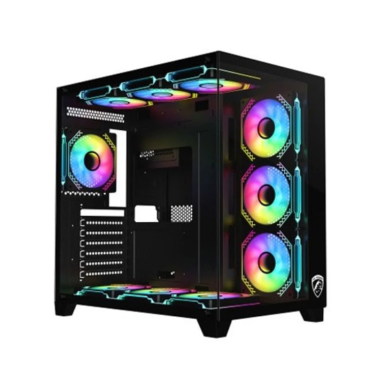 PC Power ICEBERG V3 Black Gaming Casing With 650W PSU & 7 X Infinity ARGB Fans