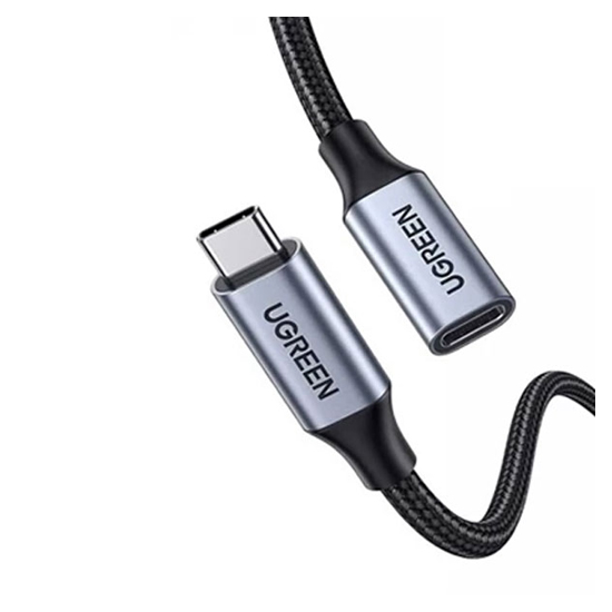 UGREEN US372 USB-C Male To Female Gen2 5A Braided Cable 0.5M | 80810