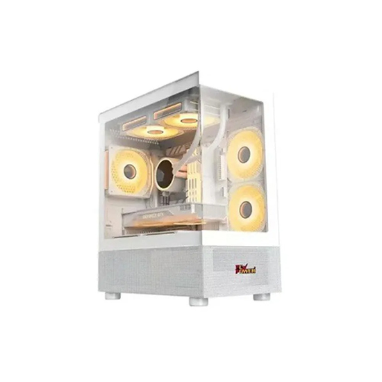 PC Power Sea View Infinity PG-H30 White M-ATX Desktop Gaming Casing With 5 X ARGB Fans