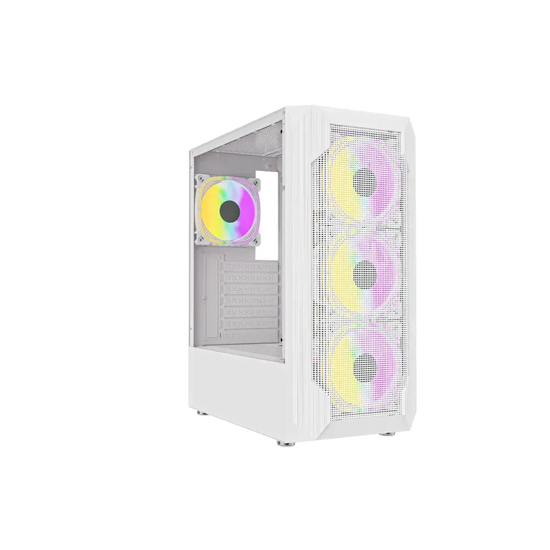 PC Power PG-GC2301 ELITE White ATX Gaming Casing With 4 X ARGB Fans