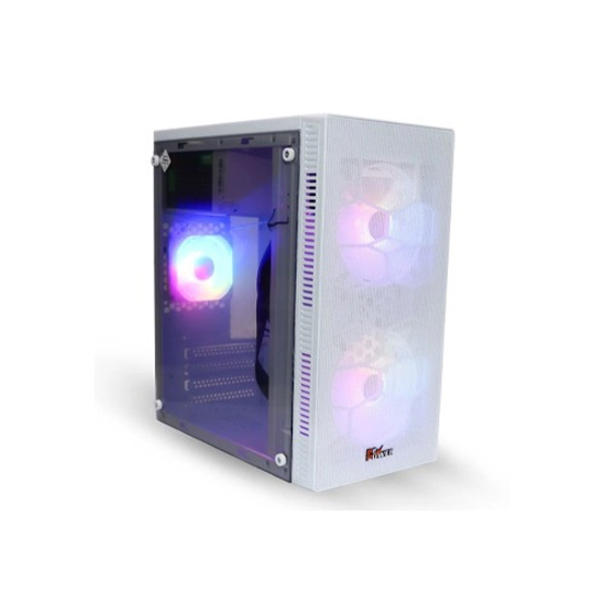 PC Power X2601 Spider Web Mesh White M-ATX Casing With Power Supply & 2 X ARGB Fans | PP-X2601 WH