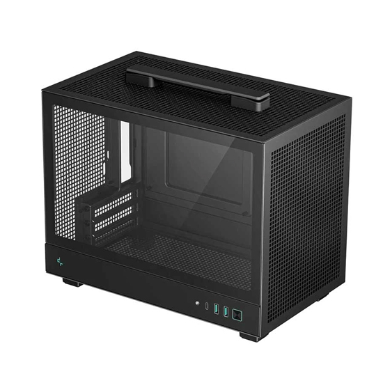 DeepCool CH160 Ultra Portable Mini Tower Black Mini-ITX Desktop Casing