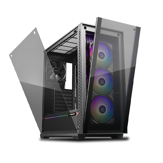 DeepCool MATREXX 70 ADD-RGB 3F Mid Tower Black ATX Desktop Gaming Casing