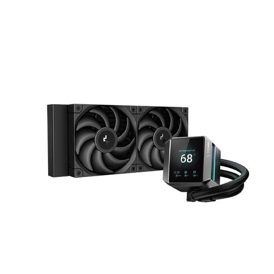 DeepCool MYSTIQUE 240 Black 240mm Liquid CPU Cooler with TFT LCD Screen