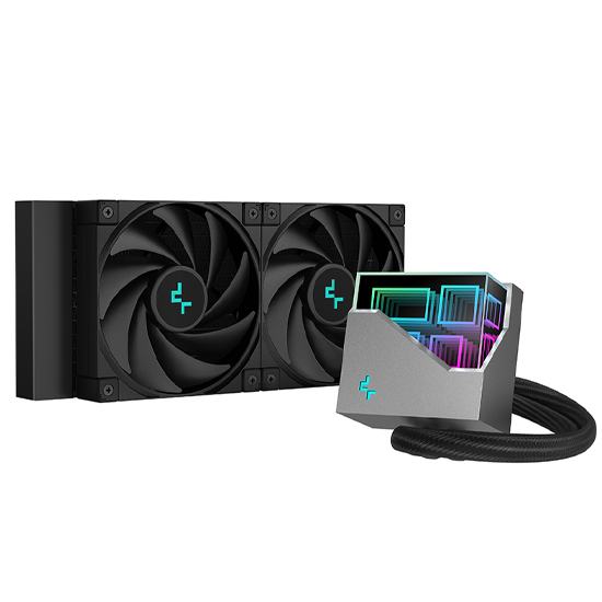DeepCool LT520 AIO RGB 240mm High-Performance Black Liquid CPU Cooler