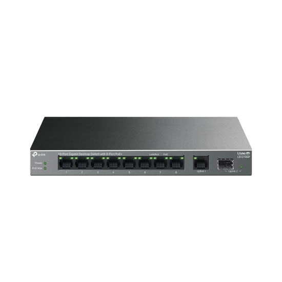 TP-Link LS1210GP 10 Port Gigabit Desktop Switch With 8 Port PoE+