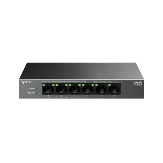 TP-Link LS106LP 6 Port 10/100Mbps Desktop Switch With 4 Port PoE