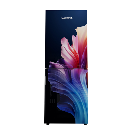 Jamuna JE6-BM3D8QD Blue Hibiscus Refrigerator 348L