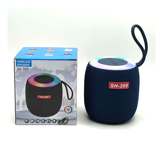 SH-309 Wireless Bluetooth Speaker With Stereo Sound, Powerful Subwoofer And RGB LED Lights